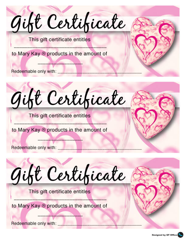 Valentine's Day Gift Certificate for your Mary Kay